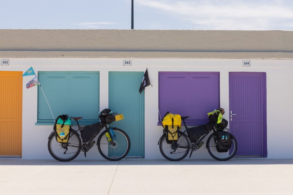 Vélo en halte à la plage