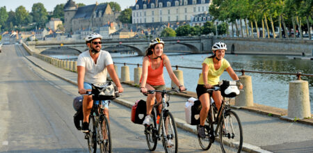 Randonnée à vélo en famille