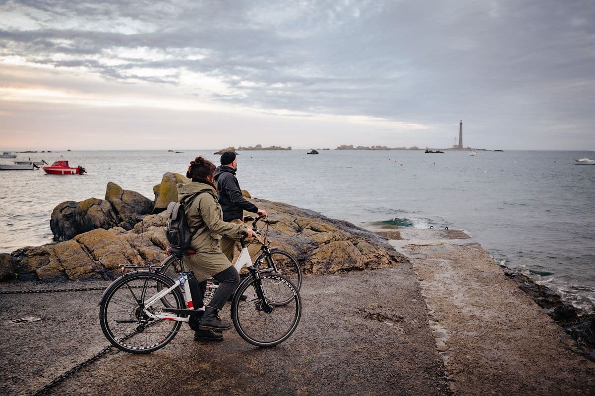 Photo de l'ïle Vierge, sortie randonnée VTT